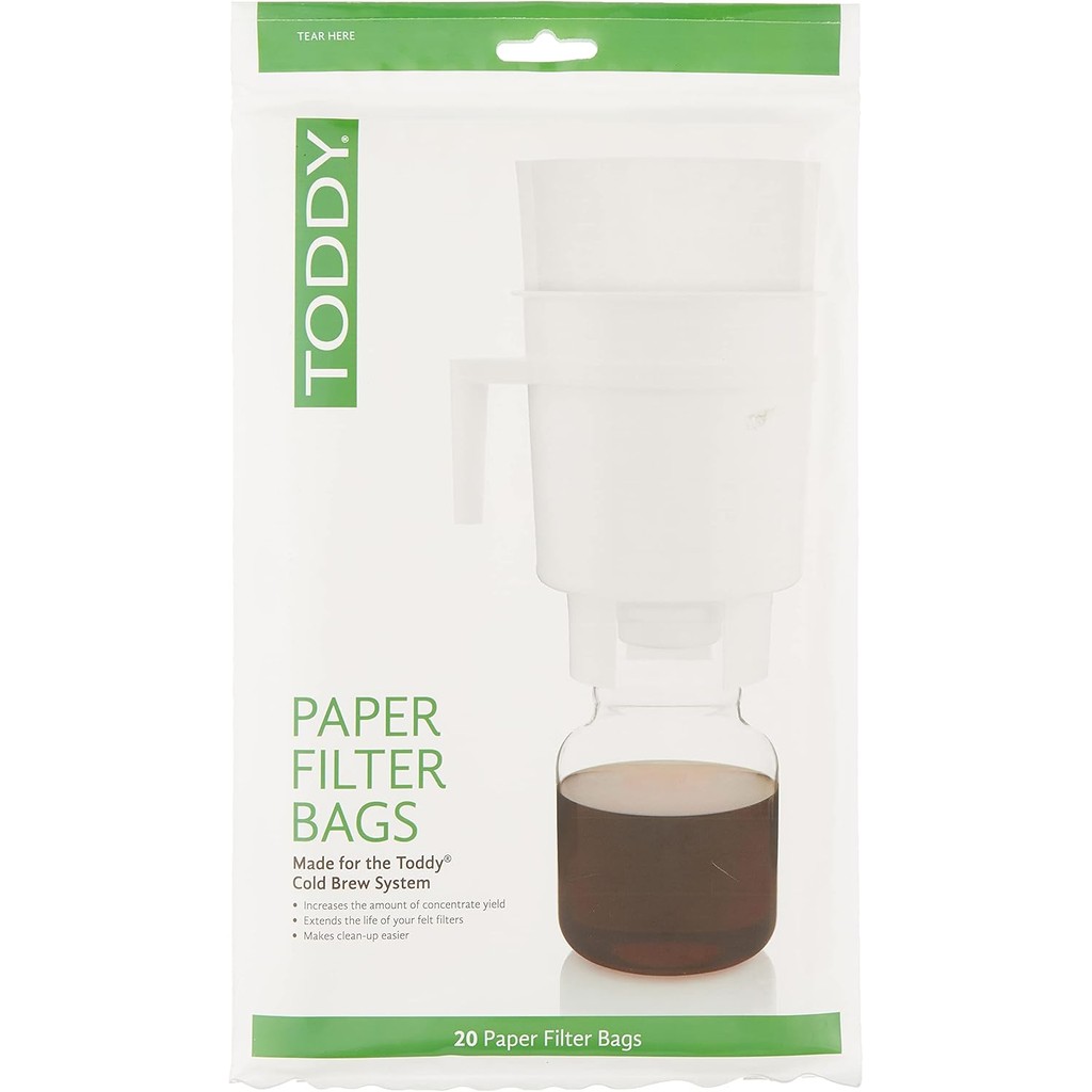 Toddy - THMPF20 Toddy Paper Filter Bags, Home Model Filters, Natural, Pack 20 ชิ้น