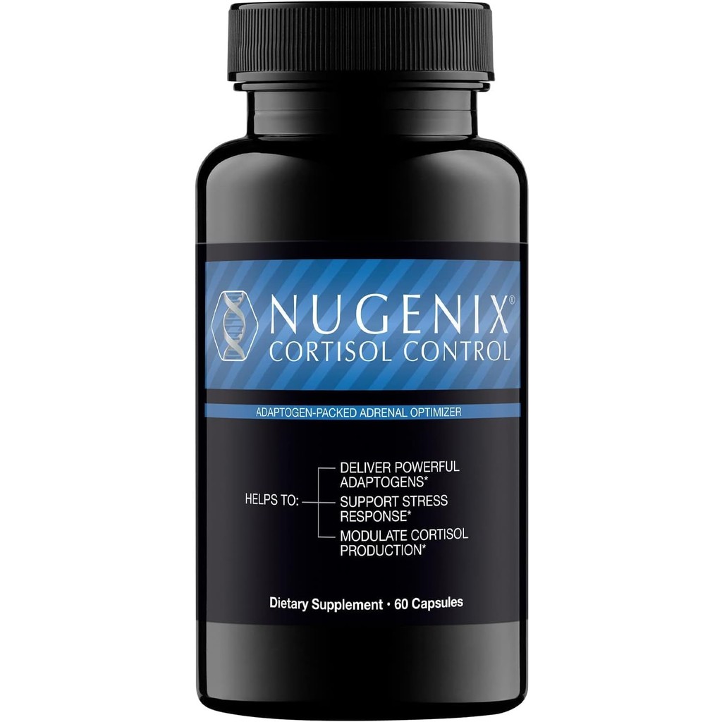 Nugenix Cortisol Control - Cortisol Manager และอาหารเสริมรองรับ Adrenal สําหรับผู้ชาย 60 แคปซูล