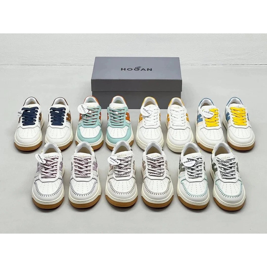 รองเท้ากีฬา HOGA H630 Series แบบลำลอง สีขาว ส้นสูงดีไซน์เรโทร สำหรับการวิ่งและสวมใส่ง่าย