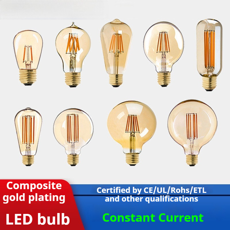 [220V] LED Filament Lamp Edison Bulb Indoor Warm Yellow Bulb Universal E27/E14 Screw Multi-Wattage D