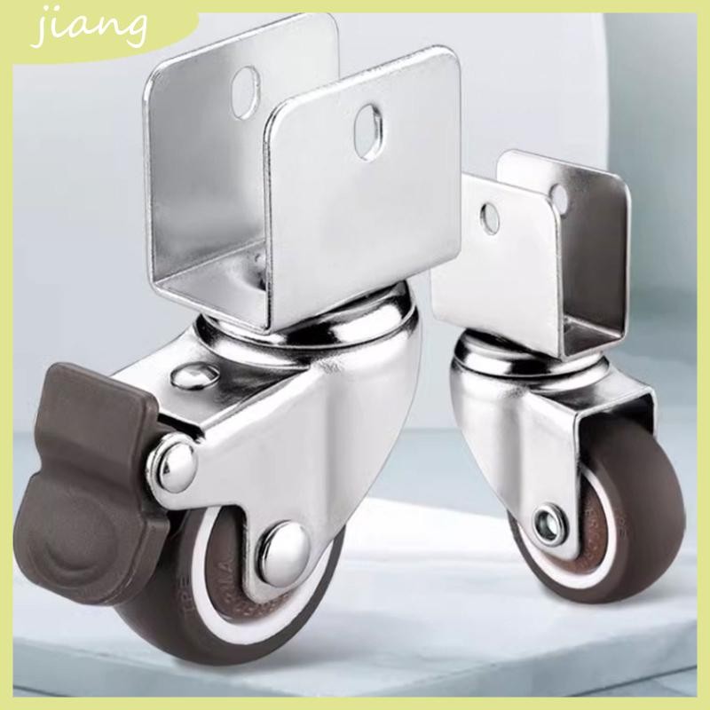 JN 4 ชิ้น Universals หมุนล้อ Quiet รถเข็นล้อเปลี่ยน 1 5 นิ้วเฟอร์นิเจอร์ล้อ Castor เก้าอี้อุปกรณ์เสร