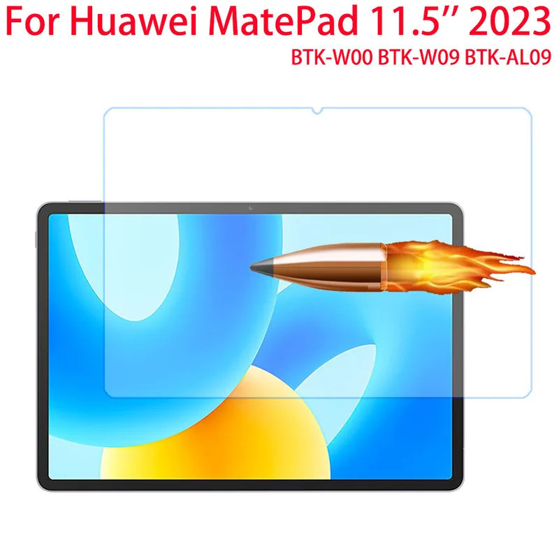 กระจกนิรภัยป้องกันหน้าจอสําหรับ MatePad 11.5 นิ้ว 2023 แท็บเล็ตป้องกันฟิล์ม BTK-W00 BTK-W09 BTK-AL09