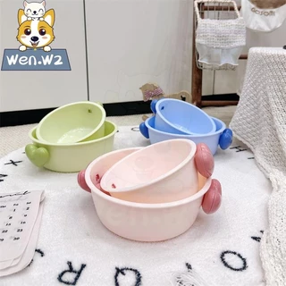 wen.W2 ชามสแตนเลสสำหรับสัตว์เลี้ยงถอดทำความสะอาดได้ง่ายชามสุนัขน่ารักน่ารักน่ารักจัด แต่งขนาดถังอาหารสัตว์เลี้ยง