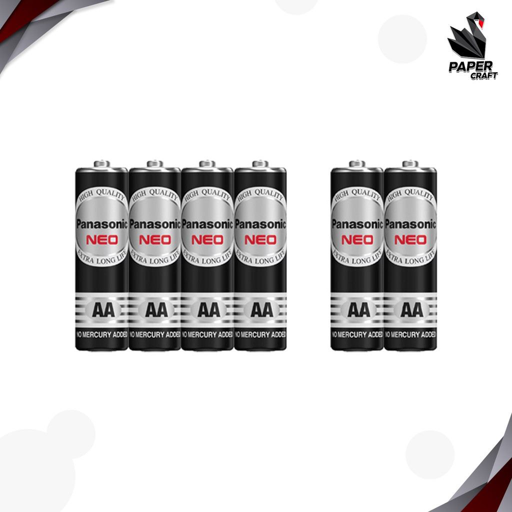 Panasonic (พานาโซนิค) ถ่าน ก้อนเขียว, ก้อนดำ รุ่น Gold, NEO ขนาด AA / AAA / C / D [มี สคบ. ของแท้] (1 แพ็ค) - รูปที่ 3