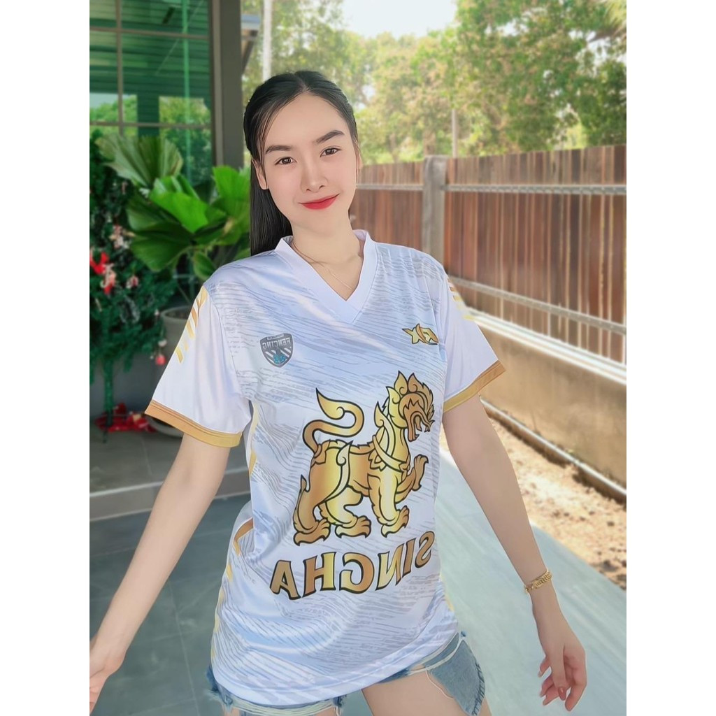 เสื้อยืดคอวีดีไซน์สิงโต สไตล์แฟชั่น เหมาะทุกเพศ พิมพ์ลายชัดเจนไม่ต้องใช้ชุดชั้นในรอง