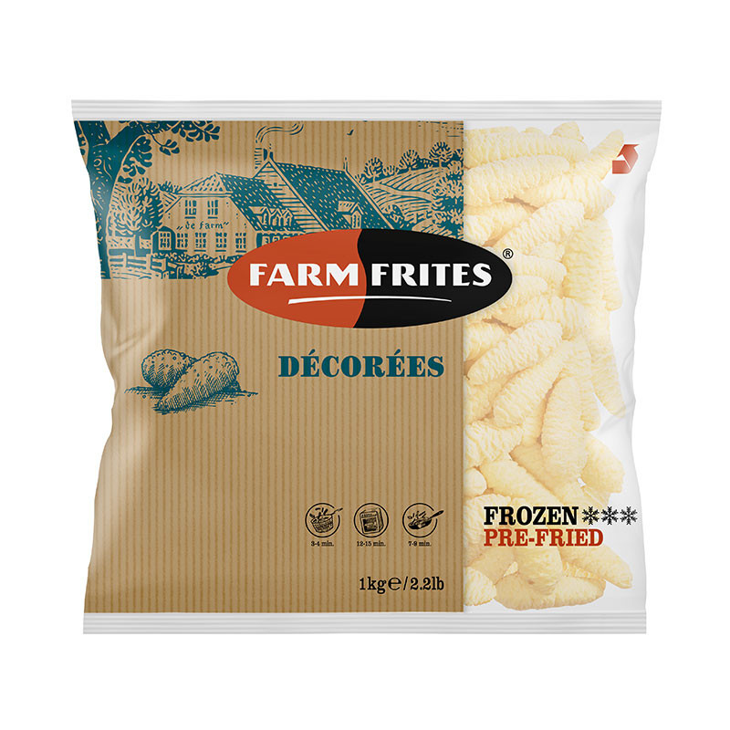 ฟาร์มฟริตดีคอรีส 1กก (FARM FRITES DECOREES 1KG)