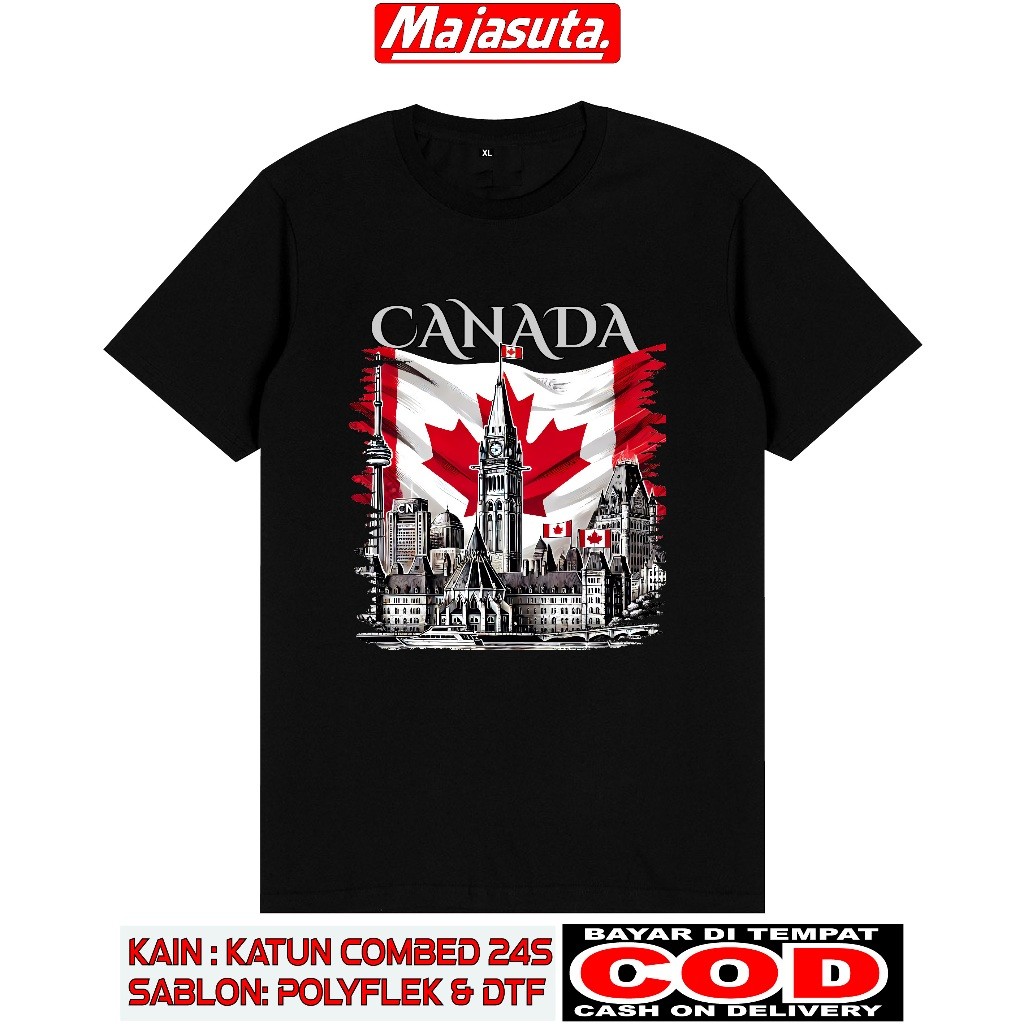 เสื้อยืด KATUN BY THE COUNTRY SOUVENIR CANADA D1 COTTON COMBED 24S PREMIUM THICK & SMOOTH WELCOME TO