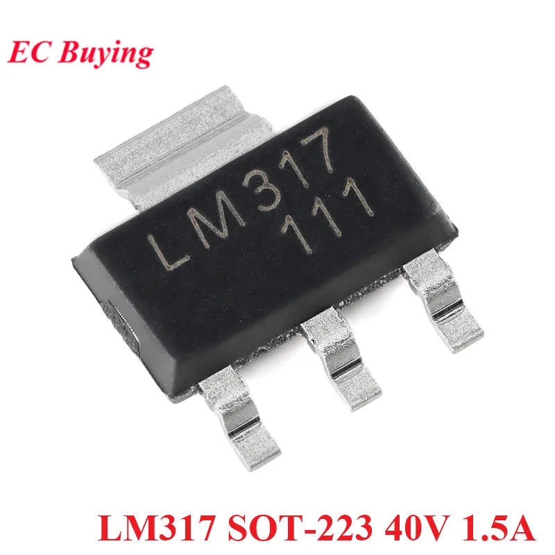 10 ชิ้น/ล็อต LM317 SOT223 SOT-223 317 40V 1.5A SOT SMD สาม terminal บวกแรงดันไฟฟ้าใหม่และต้นฉบับ