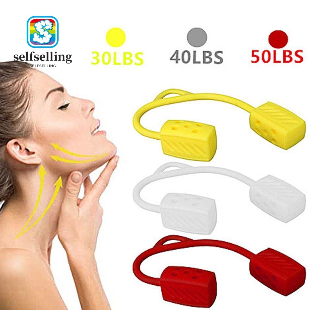 SELFS Jaw Exerciser, 30/40/50lbs ซิลิกาเจลเกรดอาหารคอ Toning, อัพเกรด Jawline Exerciser Beauty Face 
