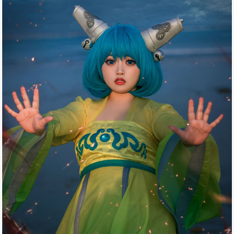 Cai Wenji COSPLAY SET จากเกม King Glory ชุดคอสเพลย์แบบเน้นความละเอียดและคุณภาพสำหรับหญิง