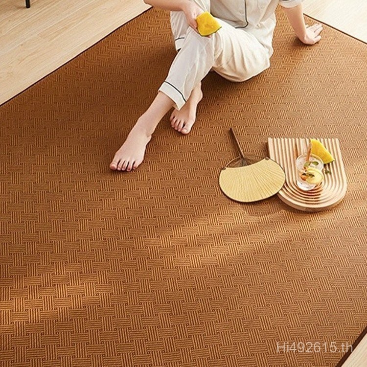 เสื่อหวายเสื่อหวายพรมผ้าห่มข้างเตียงสไตล์ญี่ปุ่นฤดูร้อนขายส่งห้องนั่งเล่นเสื่อเย็นผู้ผลิตห้องนอนเสื่