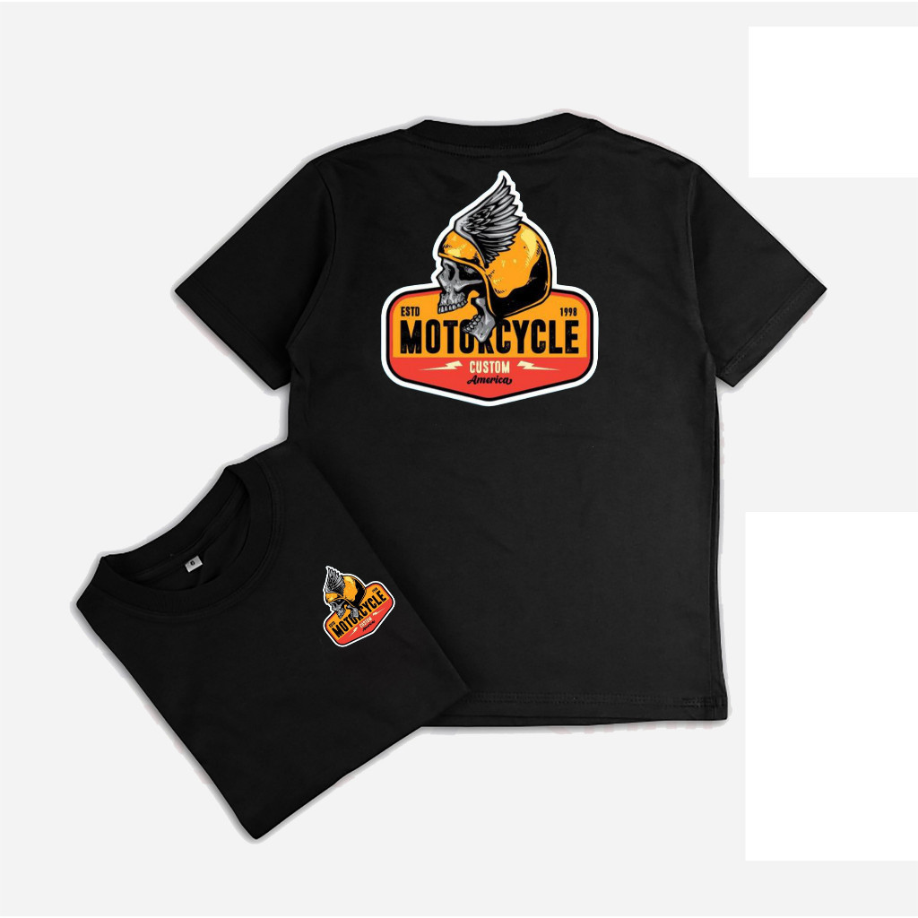 เสื้อยืด KIDS Fashion Kids Paradise - เสื้อยืดเด็กพรีเมี่ยม AGES 1-12 ปี MOTOR CYCLE America Custom