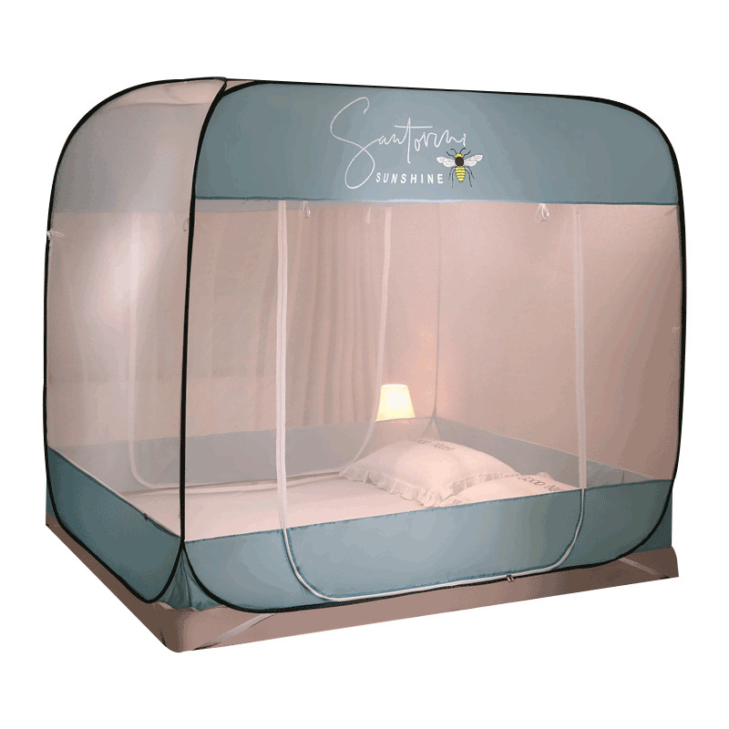 Hengyuanxiang ติดตั้งฟรี Yurt Live Top มุ้งกันยุงพับได้ 1.2m เตียงหอพักนักเรียนในครัวเรือน 1.8m คู่