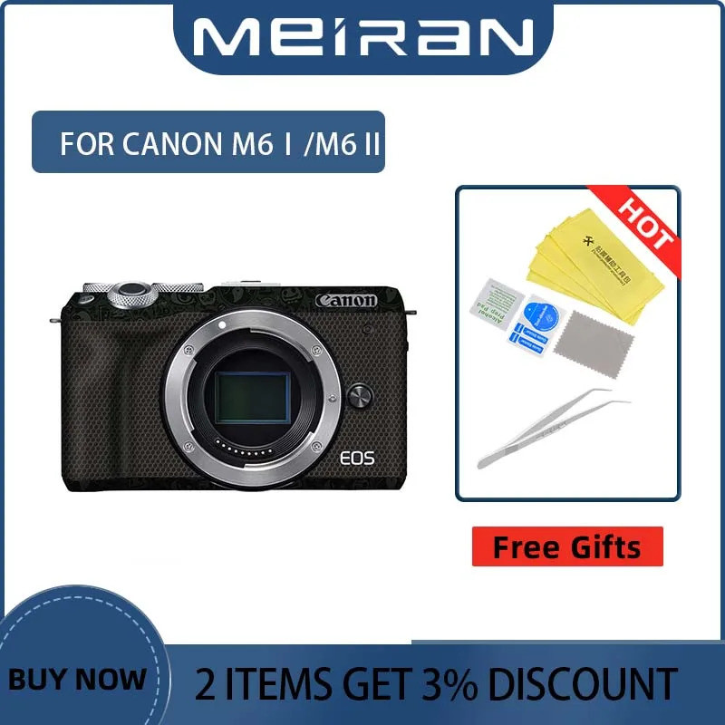 สําหรับ Canon EOS R6 Mark II M6I/M6II Anti-Scratch ฝาครอบกล้องฟิล์มรูปลอกป้องกัน Coat Wrap ฟิล์มรูปล