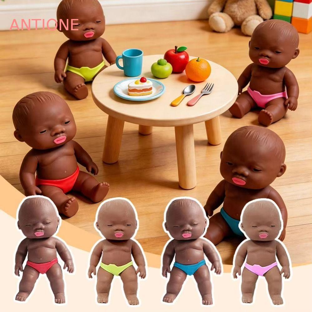 ANTIONE บีบตุ๊กตาของเล่น, Palm Reborn ตุ๊กตา Complexion TPR ปาล์ม Mini ตุ๊กตา, เด็ก Reborn Siliconen 13 ซม.น่ารักช้า Rebound ของเล่นสาวของเล่น