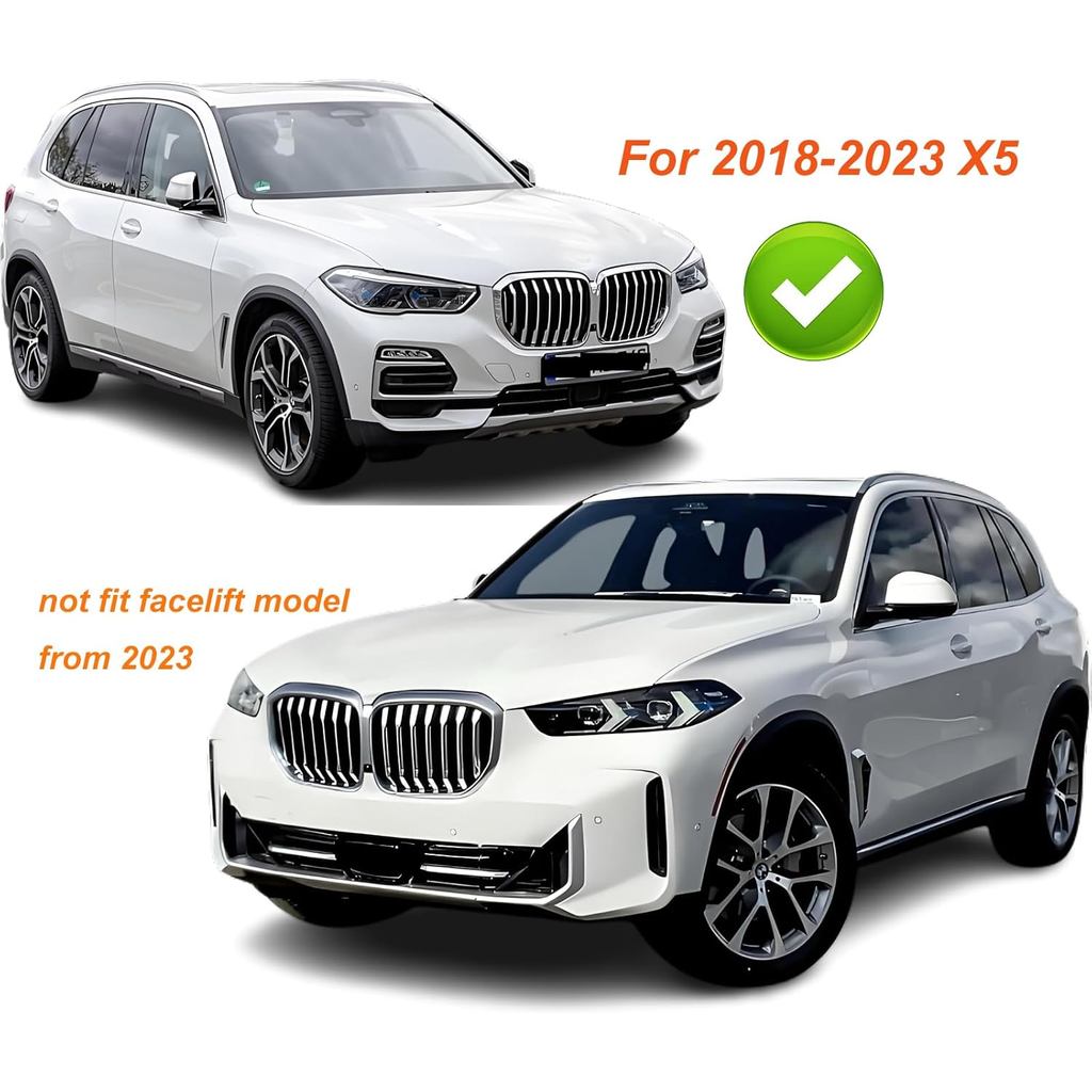 Multi-functiona ตะแกรงหน้า Kidney Grill Gloss Black สําหรับ BMW X5 G05 X5M xDrive40i/ xDrive50i/ xDr