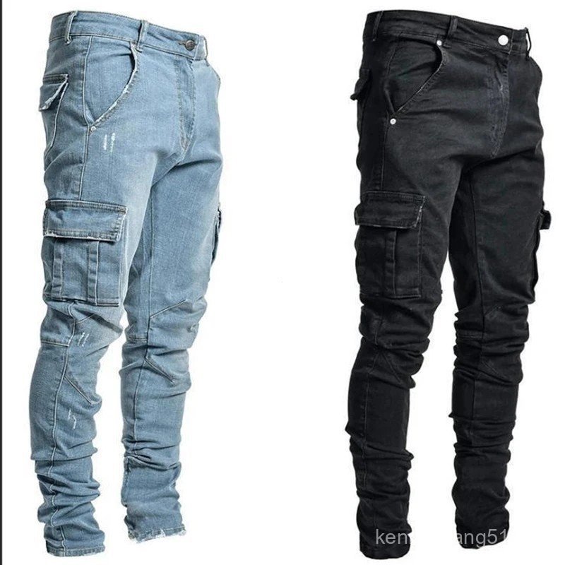 New Jeans Mens Side Pocket Stretch Skinny Jeans VXHZ CGZM
