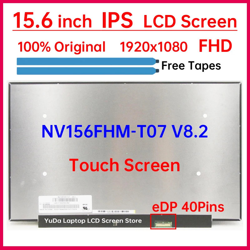 15.6 นิ้วแล็ปท็อปหน้าจอสัมผัส LCD NV156FHM-T07 V8.2 สําหรับ Lenovo ThinkPad E15 Gen 2 จอแสดงผล Matri