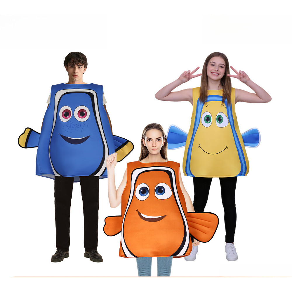 [คลังสินค้าพร้อม] ฮาโลวีน Dolly Clownfish เครื่องแต่งกาย Nemo ฟองน้ําคอมโพสิตแฟนตาซี cos เครื่องแต่งกายสัตว์ WJG