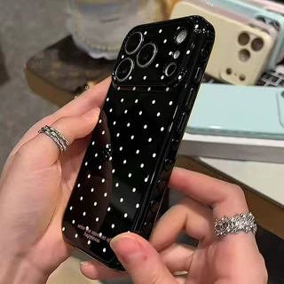 เคสไอโฟน17 11สำหรับ IPhone 16 7 8 15 Plus XR X XS Air 17 12 15 13 16 14 Pro Max เคสหัวใจฟอง จุดสี กันกระแทก สไตล์ฮิต