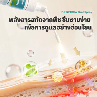[สินค้าพร้อมส่ง] DR.RERDIA Oral Spray รวมโพรโพลิส เมนทอล และสารสกัดจากรากหญ้าเจ้าชู้ อ่อนโยนแก่การดูแลทุกวัน