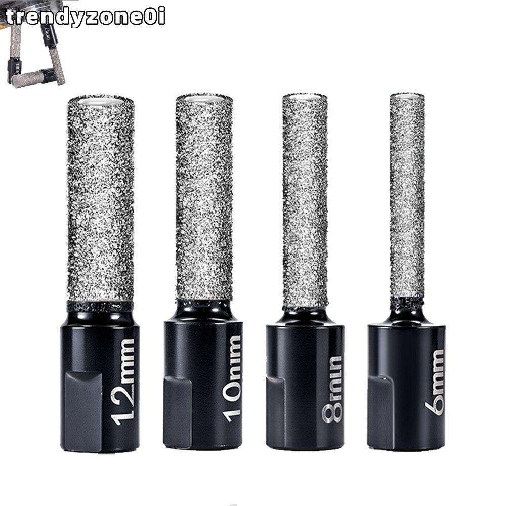 TRENDYZONE0I เพชร Brazed Backwater บดล้อ Bit, 6-12 มม.เครื่องบดมุมแบบพกพา Bit แห้ง, ทนทาน M10 ดอกเคร