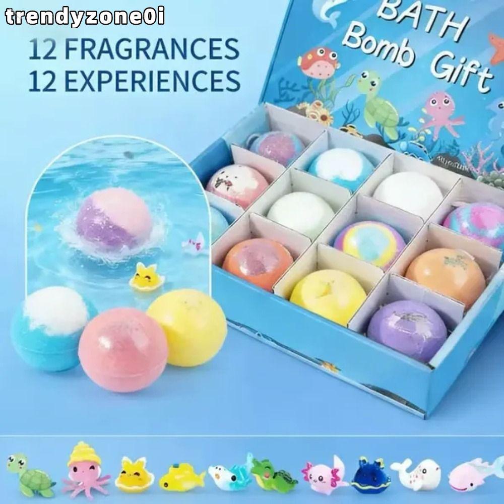 TRENDYZONE0I ระเบิดอาบน้ําเด็ก, พร้อมของเล่น Soothing Bath Bath Bombs with , สปาเปลี่ยนสี Ocean Them