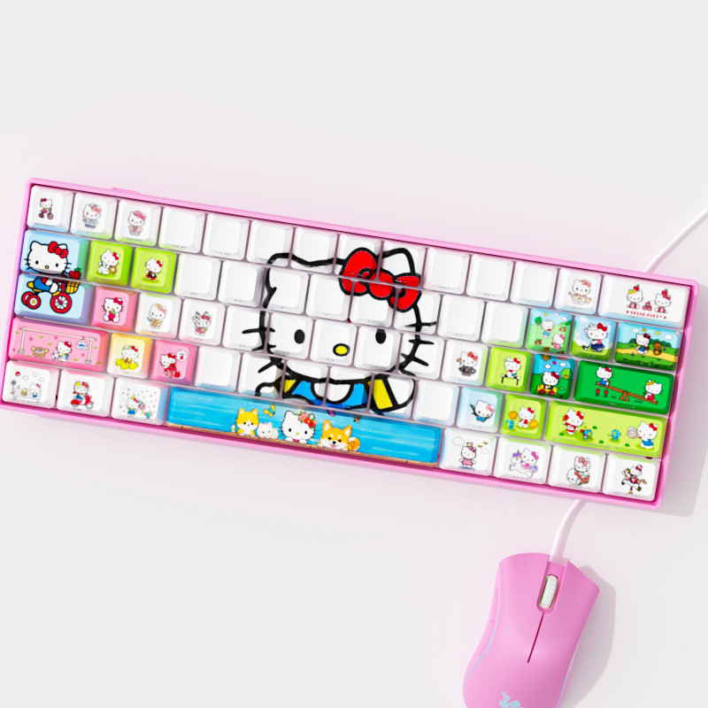 keycap keycap ใส Hellokity Cat Keycap wooting Little Bee ev63 จาก 68 Tarantula atk Mega Lion คีย์บอร