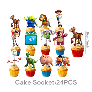 Toy Story 5 ตกแต่งงานปาร์ตี้แบนเนอร์บอลลูนเค้ก Toppers สําหรับเด็กวันเกิด Party