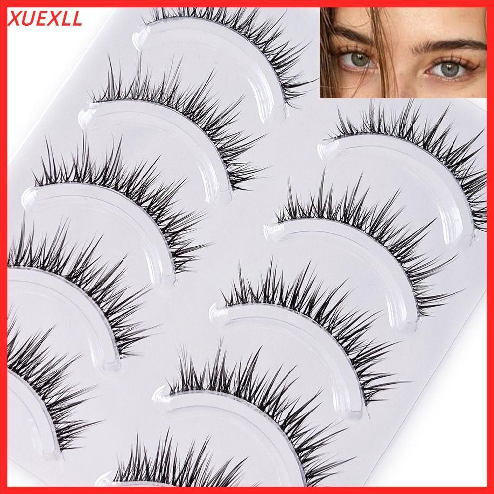 DK2E店⭐⭐ Mink ขนตาปลอม, Thai Style Soft Wispy Eye Lashes, แฟชั่นผู้หญิง Handmade ที่มองไม่เห็นบาง Ban