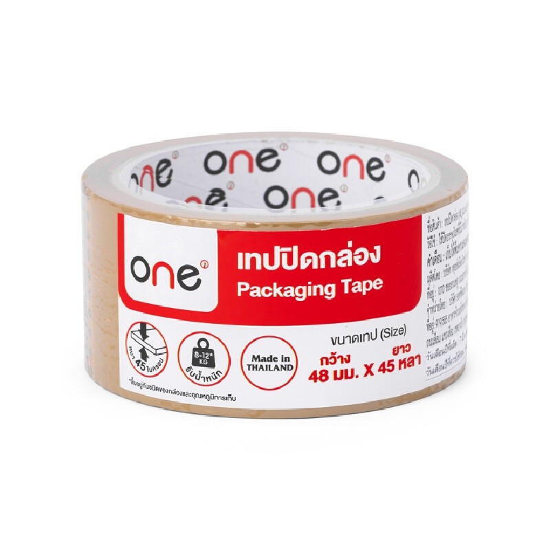 ONE เทป OPP สีชา ขนาด 48มม. x 45หลา