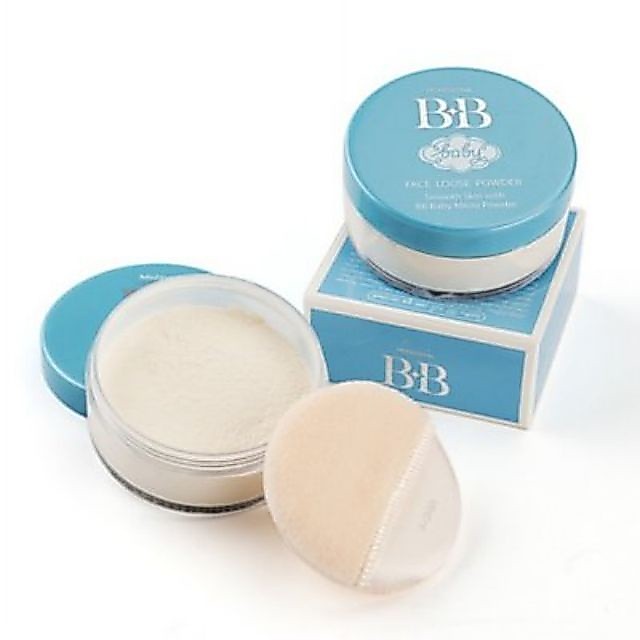 exp.08-26 แป้งฝุ่น มิสทิน บีบี เบบี้เฟซ Mistine BB Baby Face Loose Powder 15 กรัม