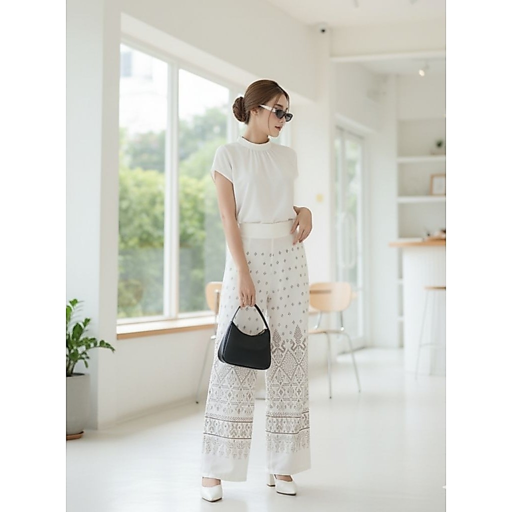 🔖กางเกงลายไทย ไซส์ XL (เอว30-42 สะโพก46”) ผ้าฝ้ายพิมพ์ ลายหมักโคลน ส่งด่วน