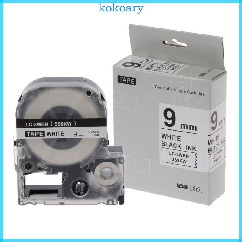 KOK Tape LW-400 LW-600P LW-700 เทปเครื่องทําฉลากสําหรับเครื่องทําฉลาก รุ่น 9mmx8m