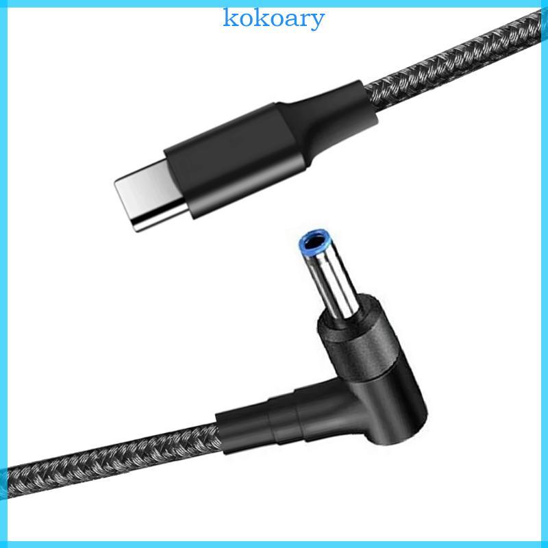 KOK TypeC ถึง DC4 5x3 0 มม. 5 9ft USB-C ถึง DC4 5x3 0 มม.สายชาร์จ Converter สําหรับแล็ปท็อปลําโพง