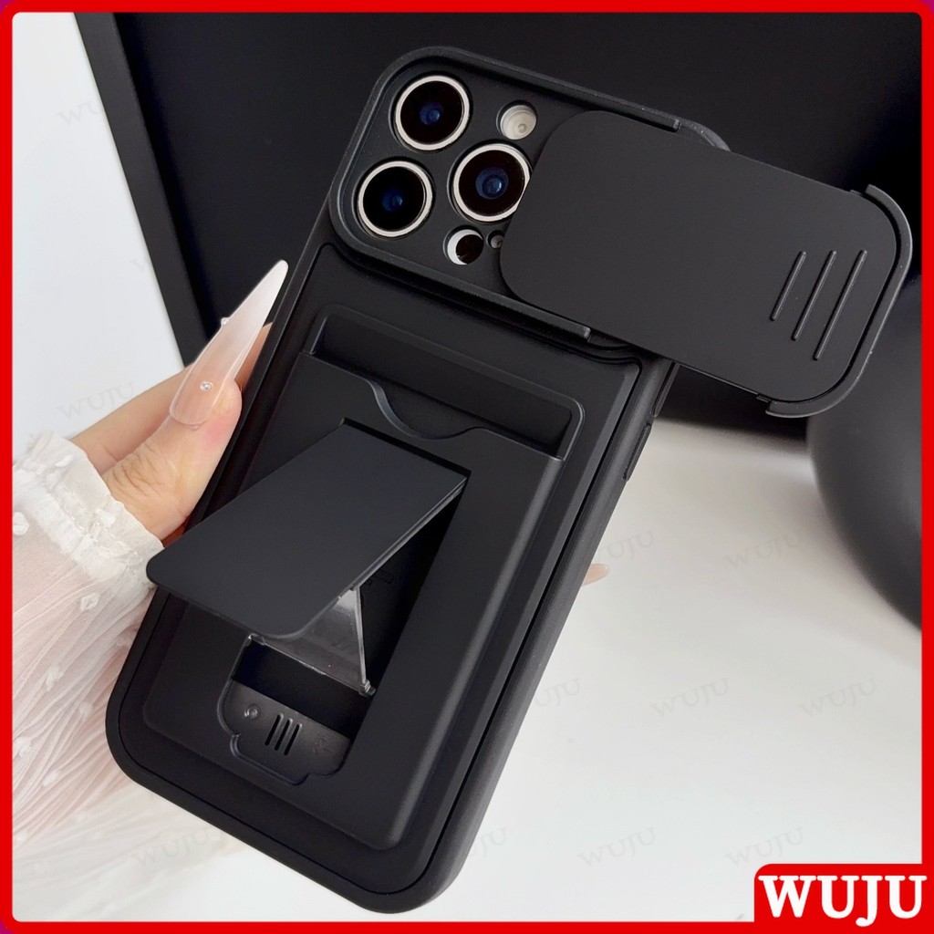 เคสแม่เหล็กเคลือบ WUJU Sleek เข้ากันได้กับ IPhone 17 16 Pro Max พร้อมช่องเสียบการ์ดในตัว ฝาครอบกล้อง และการป้องกันทุกวัน