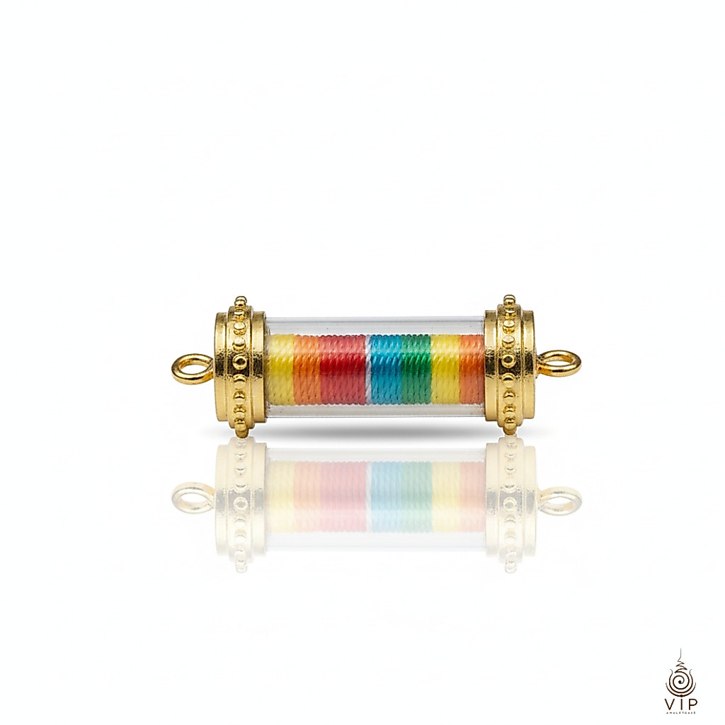 🛡️ ตะกรุดกันซวย รุ่น2 ครูบาแบ่ง วัดบ้านโตนด  | ✨ Anti-Bad Luck Takrud Amulet Ver.2  | 辟邪符管 第二代 🙏(กรอบชุบหนา 2 เท่า)