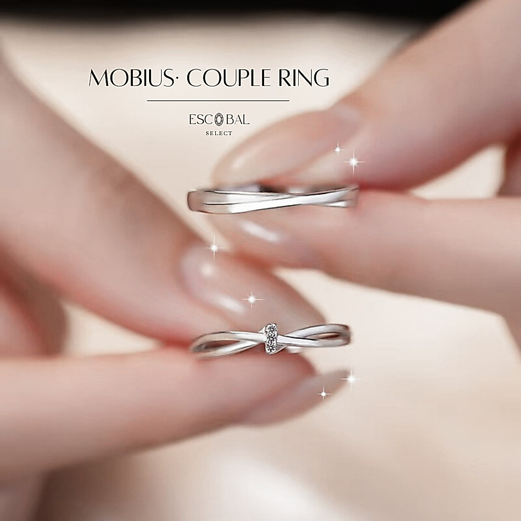 ESCOBAL แหวนคู่เงินแท้925 Mobius· Couple Ring แหวนคู่รัก สไตล์เรียบหรูใหม่ ดีไซน์สุดชิค วาเลนไทน์