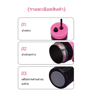 【สินค้าพร้อมส่ง】แก้วน้ําพลาสติก 900 ML มีที่หิ้ว ขนาดใหญ่ จุน้ำได้เยอะ แบบพกพา แบบสร้างสรรค์ มีฝาปิด แฟชั่นฤดูร้อน