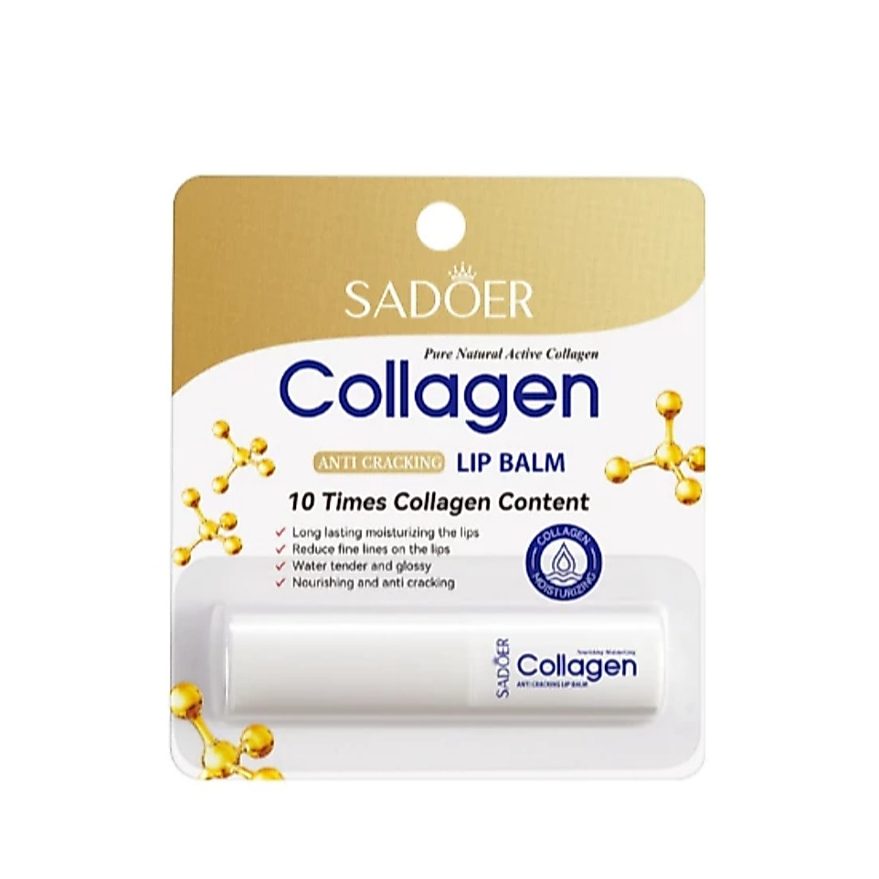 (มีส่งด่วน)SADOER Collagen LIP BALM ลิปบาล์ม  (สีทอง)