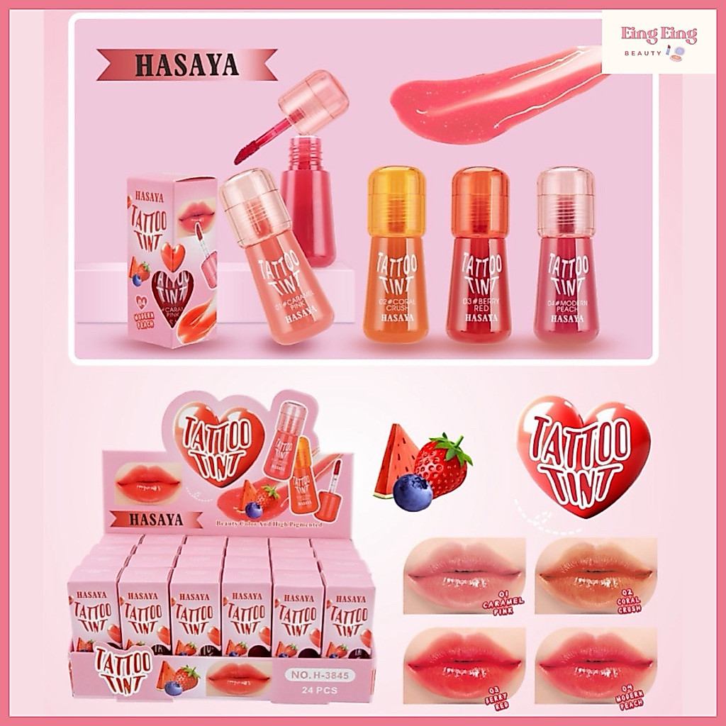 (H3845) HASAYA GIRL Tattoo Tint ลิปทินท์ ให้ความชุ่มชื้น สีชัด สวย ติดทน ขนาด 2 มล.