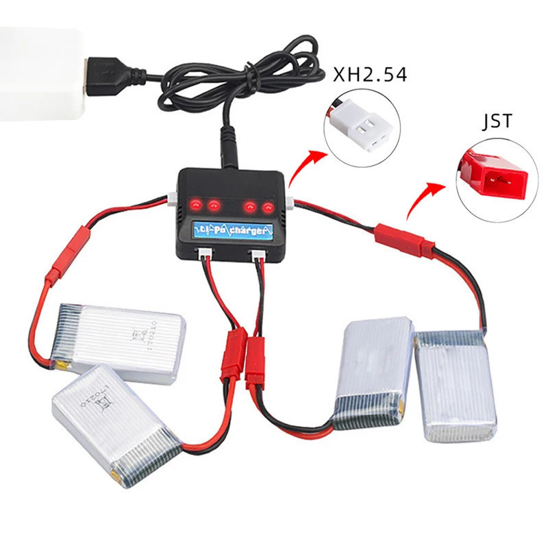 3.7v 650mAh 852540 แบตเตอรี่ Lipo พร้อมเครื่องชาร์จ 4 IN 1 สําหรับ Syma X5HC X5HW RC Quadcopter อะไห