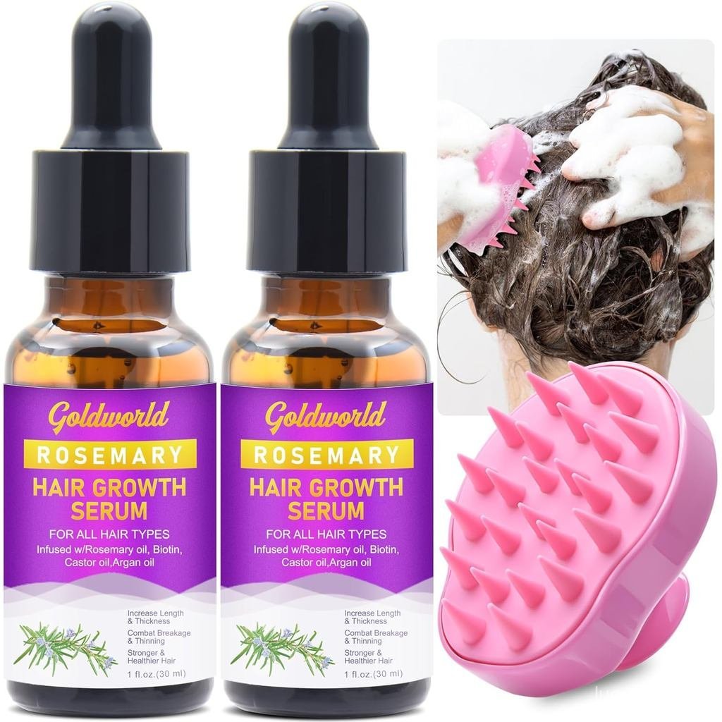 Rosemary Oil for Hair Growth,Diluted Rosemary Oil with Sclap Massage&Ebook,Hair Growth Oil Serum wit