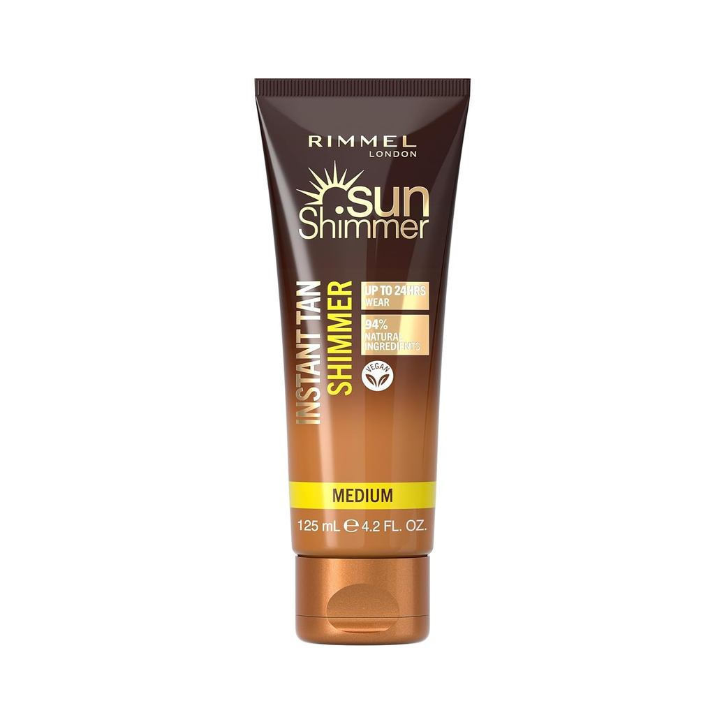 ราคาถูก ที่เชื่อถือได้ KBeauty RimmelSunshimmer กันน้ําทันทีTanWashOffShimmer-Medium
