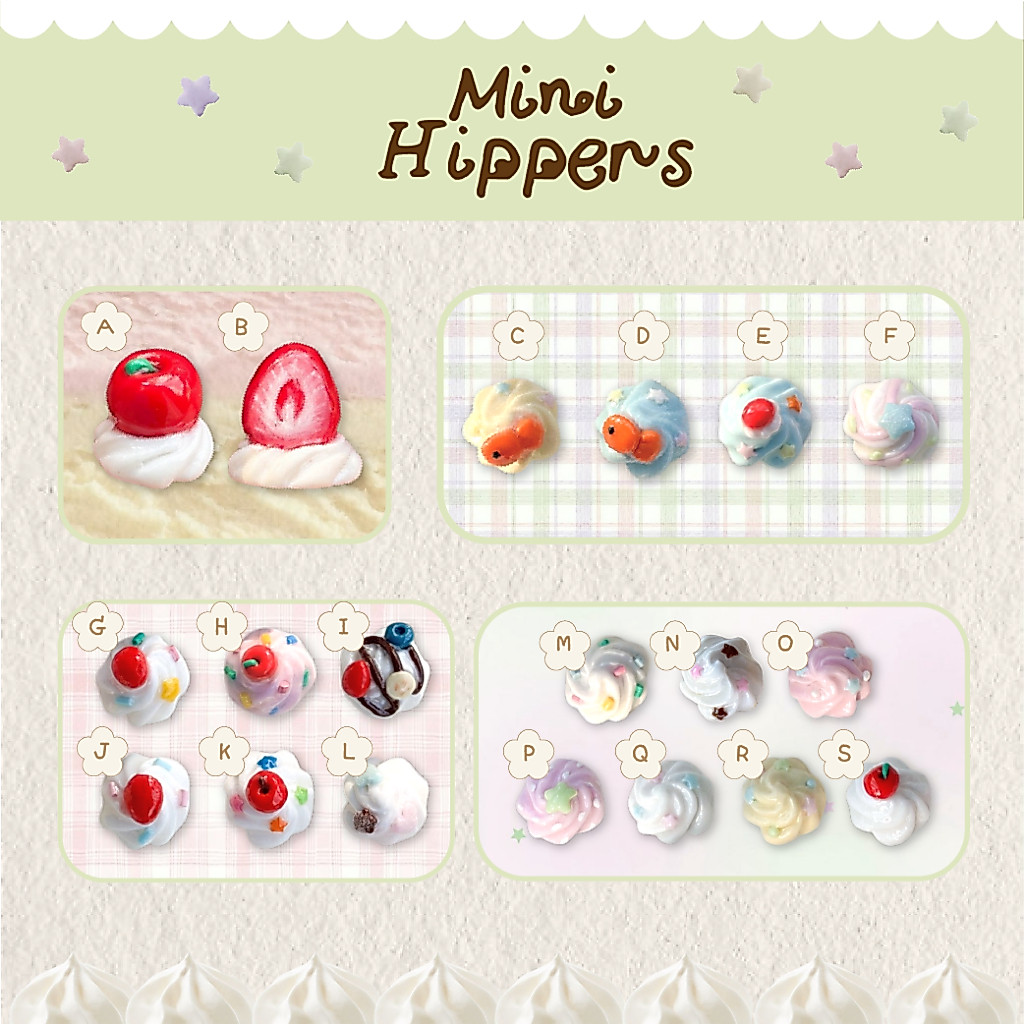 mini hippers ตัวเกาะโทรศัพท์ วิปครีม 🍨🍦🧁 ซื้อครบ 150 แถม mini bag สุ่มสี 🍓