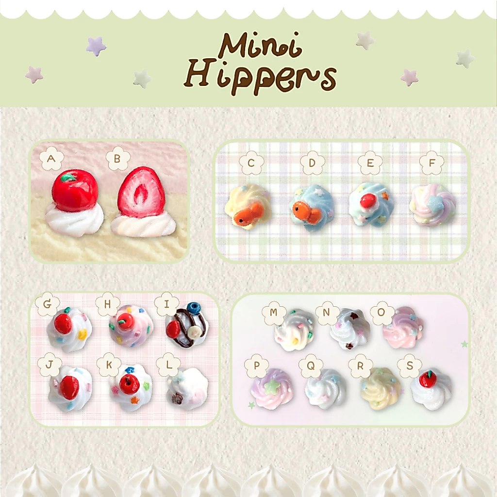 mini hippers ตัวเกาะโทรศัพท์ วิปครีม 🍨🍦🧁 ซื้อครบ 150 แถม mini bag สุ่มสี 🍓