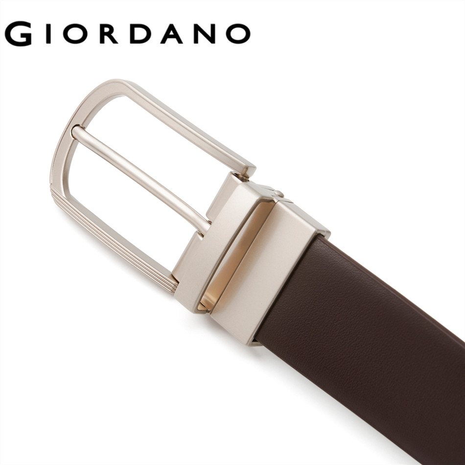 GIORDANO حزام رجالي جلد طبيعي بإبزيم دبوس — صورة 2