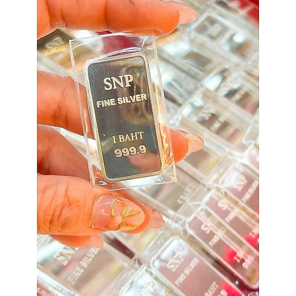 เงินแท่งบริสุทธิ์แท้ น้ำหนัก 1 บาท FINE SILVER 999.9% มีใบรับประกัน 🚛ส่งฟรี EMS