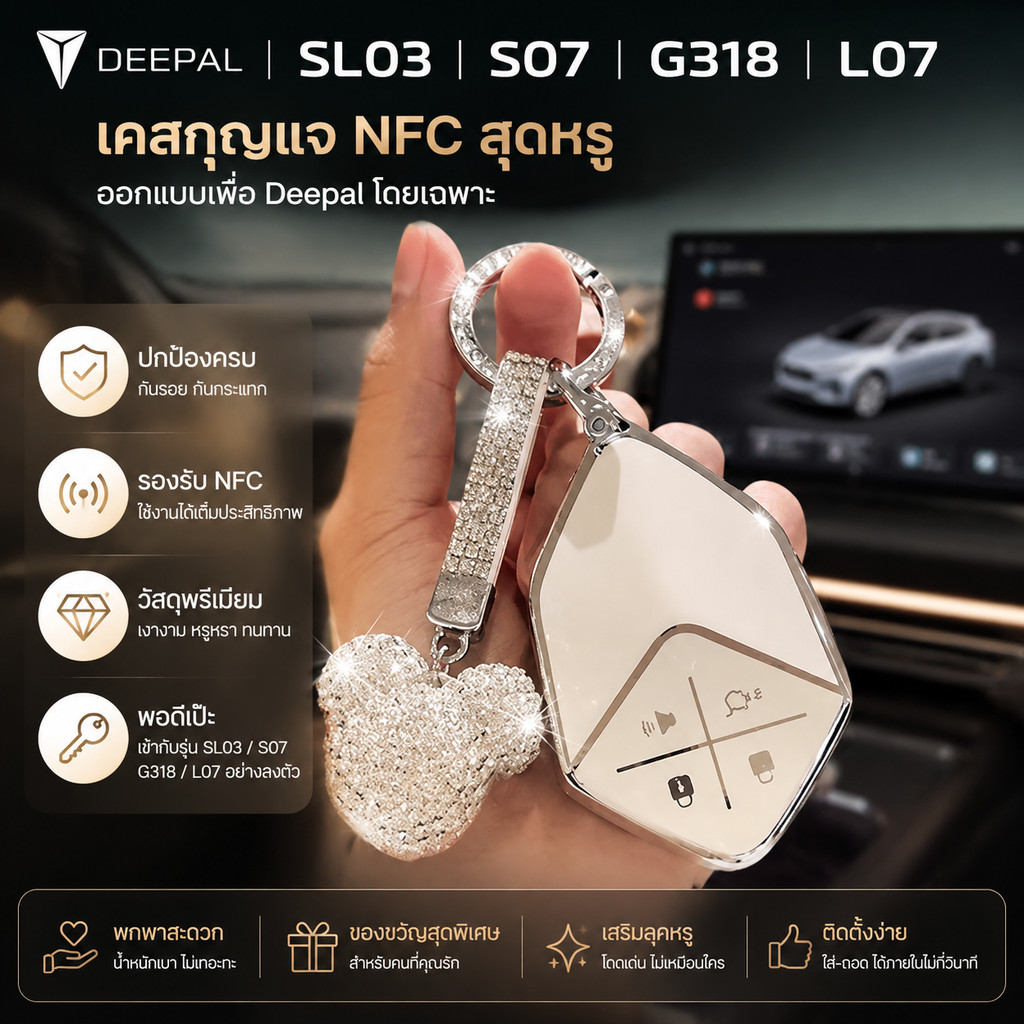 เข้ากันได้กับ NFC Key Shell Deepal SL03 S07 G318 L07 S05 S09 พร้อมตัวป้องกันการ์ดและที่ใส่การ์ด VBWU