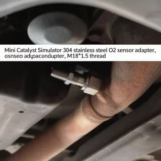 O2 Sensor Spacer อะแดปเตอร์ Mini Catalyst Simulator M18 1 5 304 สแตนเลสสตีลเครื่องยนต์ Fix